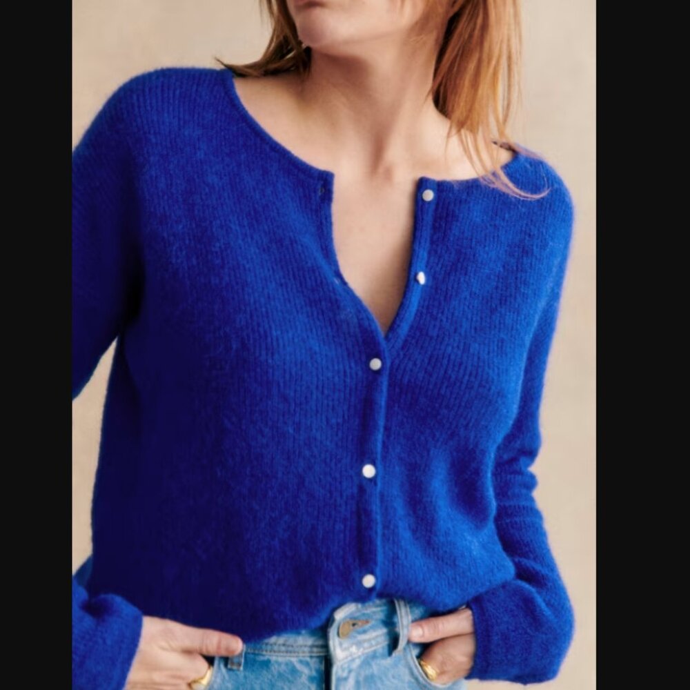 Sezane Gaspard Cardigan Blue size L